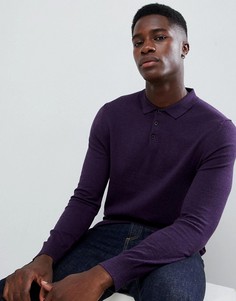 Сливовый джемпер с воротником поло Burton Menswear - Фиолетовый