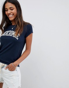 Футболка с логотипом Abercrombie & Fitch cozy - Темно-синий
