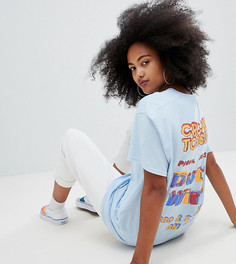 Свободная футболка Crooked Tongues - Синий