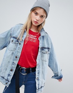 Oversize-куртка с рваной отделкой Cheap Monday - Синий
