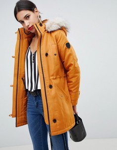 Парка с искусственным мехом на капюшоне Vero Moda - Желтый