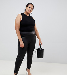 Леггинсы из искусственной кожи River Island Plus - Черный