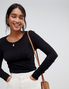 Лонгслив Free People Boundary - Черный