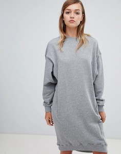 Темно-серое трикотажное платье Monki - Серый