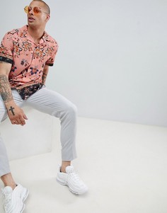 Розовая рубашка с принтом River Island - Розовый