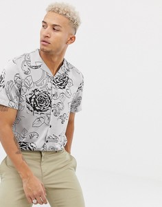 Серая рубашка с отложным воротником River Island - Серый
