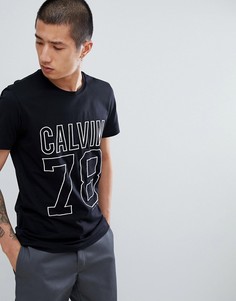 Облегающая футболка Calvin Klein Timball - Черный
