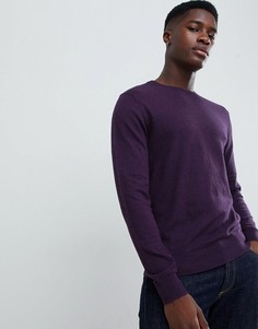 Фиолетовый джемпер с круглым вырезом Burton Menswear - Фиолетовый
