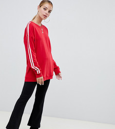 Красный свитшот с полосками на рукавах Missguided Petite - Красный