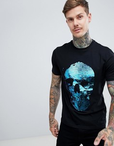 Черная футболка с пайетками River Island - Черный