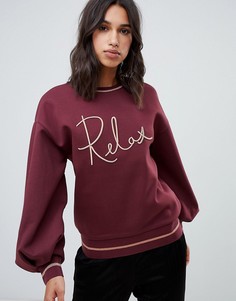 Свитшот с надписью Relax Ted Baker Ted Says Relax - Красный