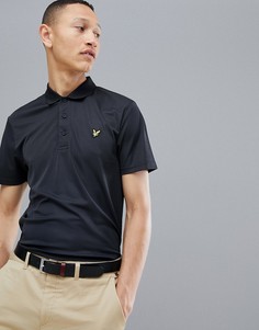 Черная футболка-поло в полоску Lyle & Scott Golf Kinloch - Черный