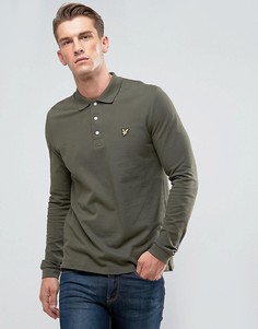 Лонгслив-поло цвета хаки Lyle & Scott - Зеленый