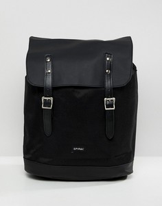 Черный рюкзак с пряжкой спереди Spiral - Черный