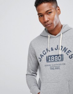 Худи с графическим принтом Jack & Jones - Серый