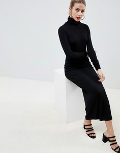 Платье макси с длинными рукавами ASOS DESIGN - Черный