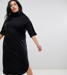 Свободное платье миди с широкими рукавами ASOS DESIGN Curve - Черный