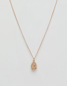 Золотистое ожерелье с подвеской в винтажном стиле ASOS DESIGN - Золотой