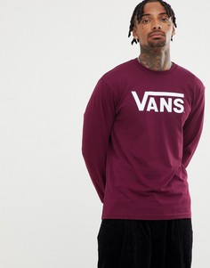 Бордовый лонгслив Vans VN000K6HZ281 - Красный