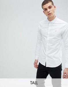 Белая оксфордская рубашка приталенного кроя Farah Brewer - Белый