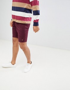 Farah Hawk chino twill shorts in burgundy - Красный