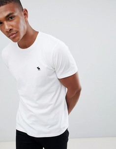 Белая футболка с круглым вырезом Abercrombie & Fitch - Белый