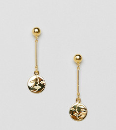 Серьги-подвески из позолоченного серебра ASOS DESIGN - Золотой