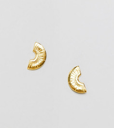 Серьги-гвоздики из позолоченного серебра ASOS DESIGN - Золотой