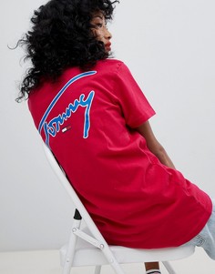 Футболка Tommy Jeans Signature - Розовый