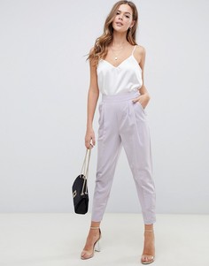 Суженные книзу брюки с завышенной талией ASOS DESIGN - Фиолетовый