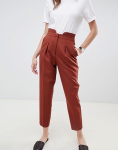 Суженные книзу брюки с разрезом на поясе ASOS DESIGN - Рыжий
