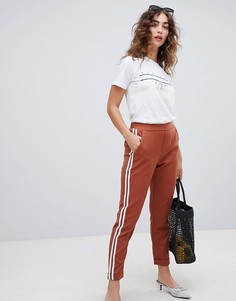 Брюки с полосками по бокам New Look - Оранжевый