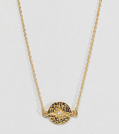 Позолоченное серебряное ожерелье с подвеской ASOS DESIGN - Золотой