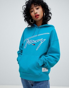 Худи Tommy Jeans Signature - Зеленый