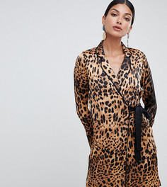Платье с запахом и леопардовым принтом Missguided Tall - Мульти