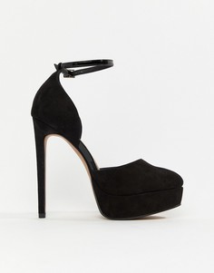 Туфли на высоком каблуке и платформе ASOS DESIGN Partytime - Черный