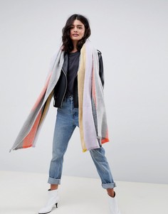 Широкий шарф в пастельную полоску ASOS DESIGN - Мульти