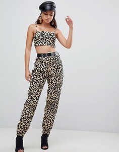 Широкие брюки с леопардовым принтом PrettyLittleThing - Мульти