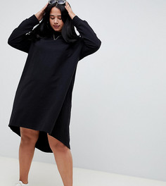 Свободное трикотажное платье ASOS DESIGN Curve - Черный