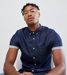 Эластичная джинсовая рубашка ASOS DESIGN Tall - Синий