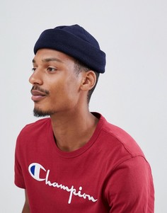 Темно-синяя шапка-бини ASOS DESIGN - Темно-синий