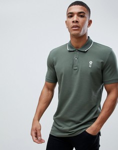Поло с кантом на воротнике Jack & Jones Core - Зеленый