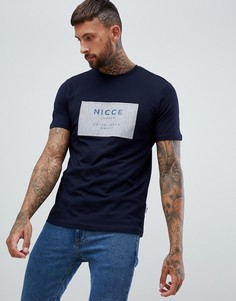 Темно-синяя футболка с логотипом Nicce - Темно-синий