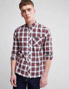 Рубашка в клетку тартан (красный / белый) Fred Perry Reissues - Белый