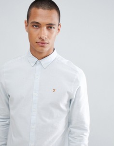 Farah Hemsley slim fit stripe shirt in blue - Синий