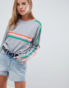 Oversize-свитшот с отделкой кантом ASOS DESIGN - Серый