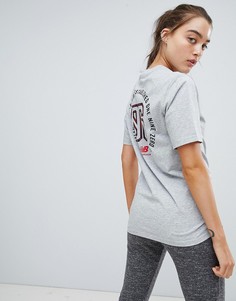 Серая футболка с принтом 86 New Balance - Серый