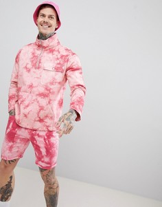 Джинсовая ветровка розового окраса тай-дай от комплекта ASOS DESIGN - Розовый