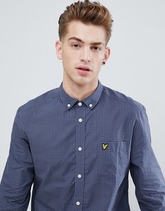 Рубашка в клетку Lyle & Scott - Темно-синий