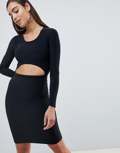 Платье с вырезом и овальным вырезом Missguided - Черный